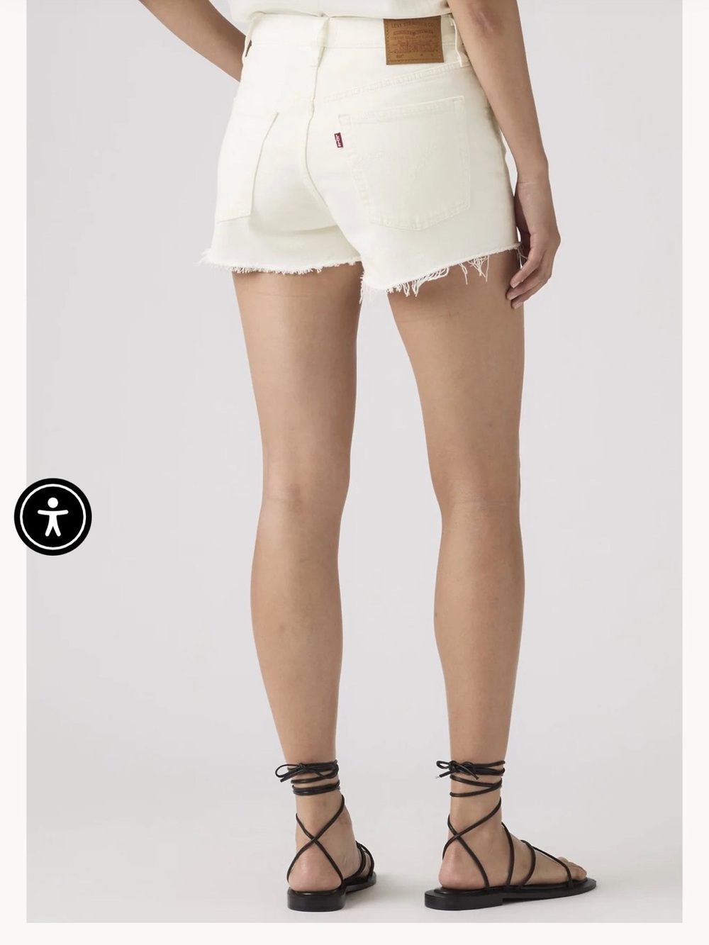 Levi's Women's Cream 501 Denim Shorts